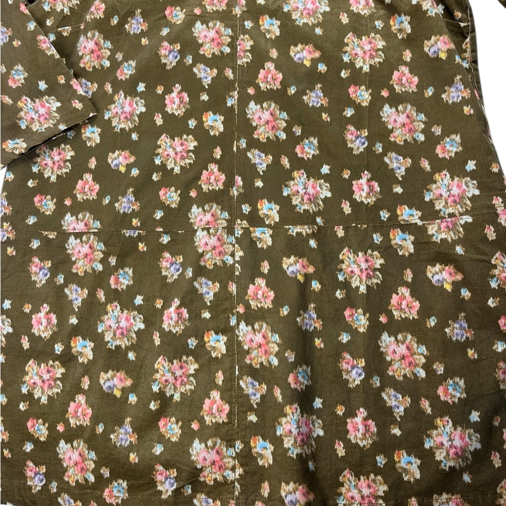 Tuckernuck Clifton Floral Brown Hazel Bouquet Corduroy A-Line Size XXL Cottage - Picture 13 of 15